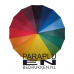 Regenboog paraplu met haak incl. opdruk